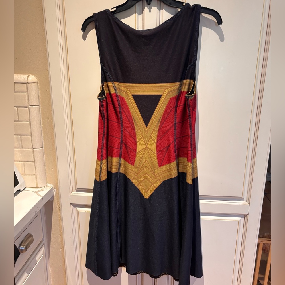 Her Universe Red and Gold Wonder Woman-Inspired Midi Dress - Picture 3 of 10